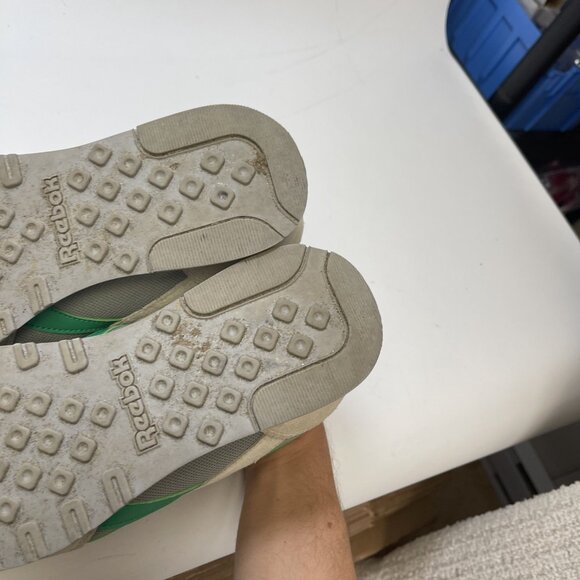 Reebok Classic Nylon Shoes Grey Off-White / Mint Green Men Sz 10 US Retro - Picture 7 of 13